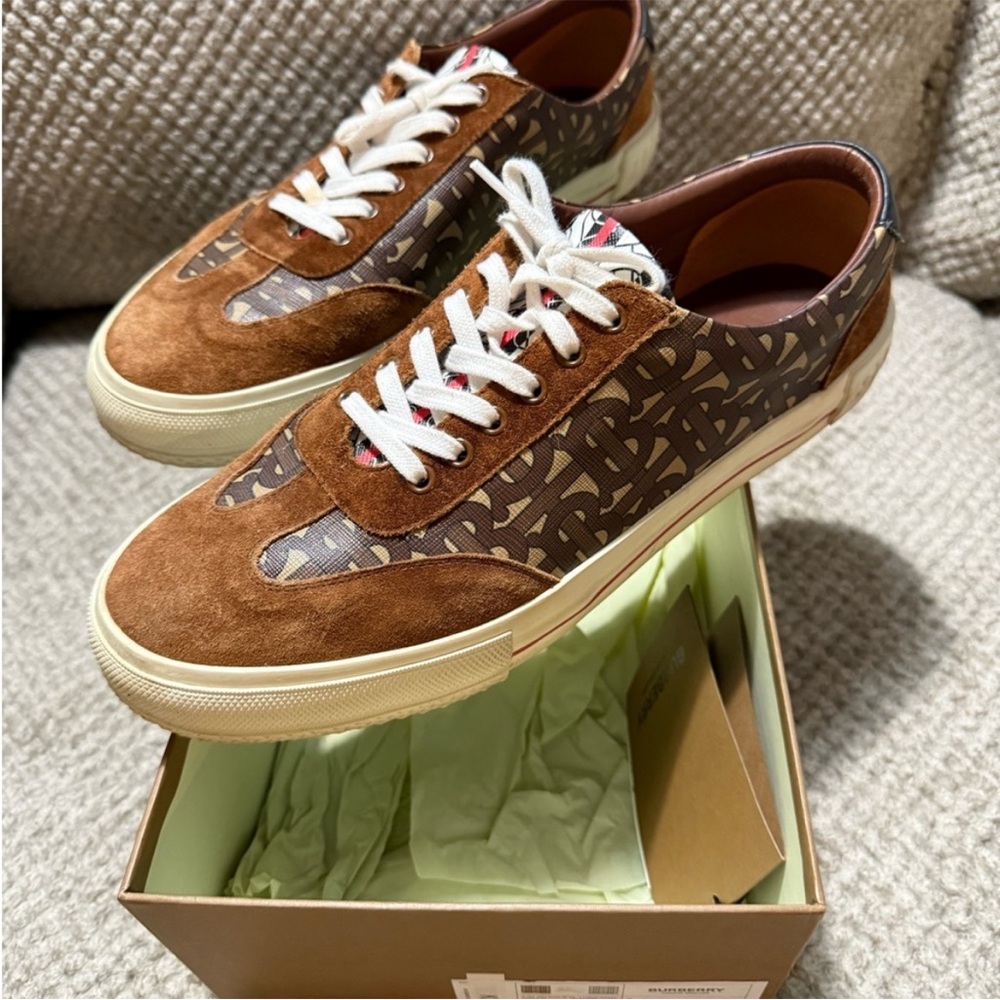 Burberry Brown and Tan Sneakers